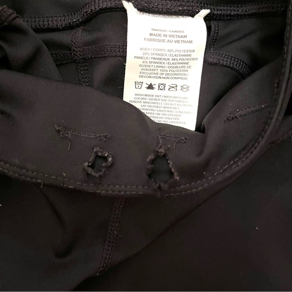 Nike Fast Dri-FIT Black Mid Rise 7/8 Leggings Reflective Zip Pocket Size XS - Picture 11 of 16